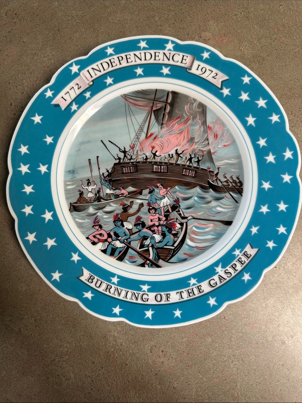 Haviland Limoges France Limited Commemorative 'Burning of the Gaspee' Plate